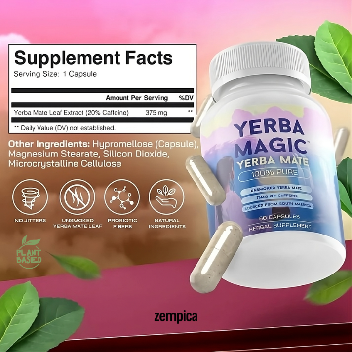 Zempica Yerba Mate Capsules – Natural Performance Booster